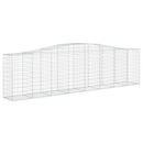 vidaXL 9 db íves horganyzott vas gabion kosár 400x50x100/120 cm