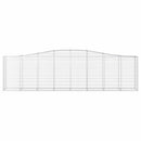 vidaXL 9 db íves horganyzott vas gabion kosár 400x50x100/120 cm