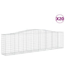 vidaXL 20 db íves horganyzott vas gabion kosár 400x50x100/120 cm