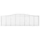 vidaXL 25 db íves horganyzott vas gabion kosár 400x50x100/120 cm