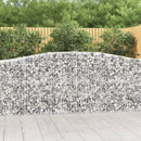 vidaXL 25 db íves horganyzott vas gabion kosár 400x50x100/120 cm
