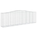 vidaXL 2 db íves horganyzott vas gabion kosár 400x50x120/140 cm