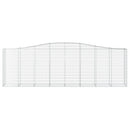 vidaXL 2 db íves horganyzott vas gabion kosár 400x50x120/140 cm