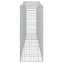 vidaXL 4 db íves horganyzott vas gabion kosár 400x50x120/140 cm