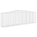 vidaXL 6 db íves horganyzott vas gabion kosár 400x50x120/140 cm