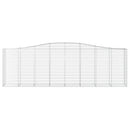 vidaXL 8 db íves horganyzott vas gabion kosár 400x50x120/140 cm