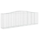 vidaXL 10 db íves horganyzott vas gabion kosár 400x50x120/140 cm