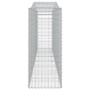vidaXL 10 db íves horganyzott vas gabion kosár 400x50x120/140 cm