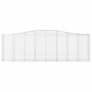 vidaXL 15 db íves horganyzott vas gabion kosár 400x50x120/140 cm