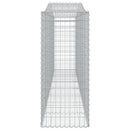 vidaXL 15 db íves horganyzott vas gabion kosár 400x50x120/140 cm