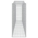 vidaXL 20 db íves horganyzott vas gabion kosár 400x50x120/140 cm