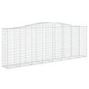 vidaXL 2 db íves horganyzott vas gabion kosár 400x50x140/160 cm