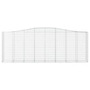 vidaXL 2 db íves horganyzott vas gabion kosár 400x50x140/160 cm