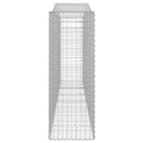 vidaXL 3 db íves horganyzott vas gabion kosár 400x50x140/160 cm