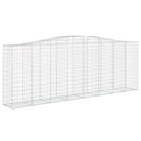 vidaXL 6 db íves horganyzott vas gabion kosár 400x50x140/160 cm