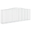 vidaXL 9 db íves horganyzott vas gabion kosár 400x50x140/160 cm