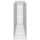 vidaXL 9 db íves horganyzott vas gabion kosár 400x50x140/160 cm