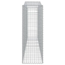 vidaXL 15 db íves horganyzott vas gabion kosár 400x50x140/160 cm