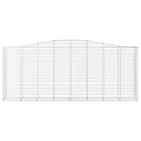 vidaXL 4 db íves horganyzott vas gabion kosár 400x50x160/180 cm
