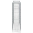 vidaXL 4 db íves horganyzott vas gabion kosár 400x50x160/180 cm