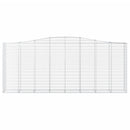 vidaXL 7 db íves horganyzott vas gabion kosár 400x50x160/180 cm