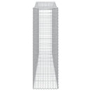vidaXL 7 db íves horganyzott vas gabion kosár 400x50x160/180 cm