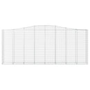 vidaXL 9 db íves horganyzott vas gabion kosár 400x50x160/180 cm