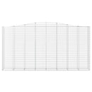 vidaXL 3 db íves horganyzott vas gabion kosár 400x50x200/220 cm