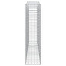 vidaXL 3 db íves horganyzott vas gabion kosár 400x50x200/220 cm