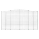 vidaXL 5 db íves horganyzott vas gabion kosár 400x50x200/220 cm