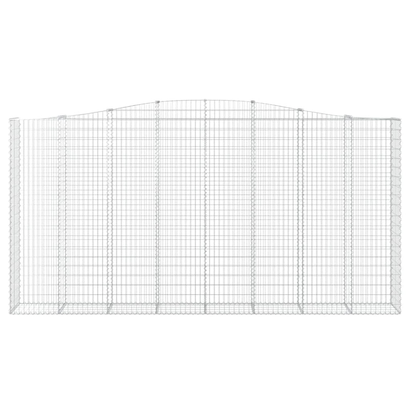 vidaXL 5 db íves horganyzott vas gabion kosár 400x50x200/220 cm