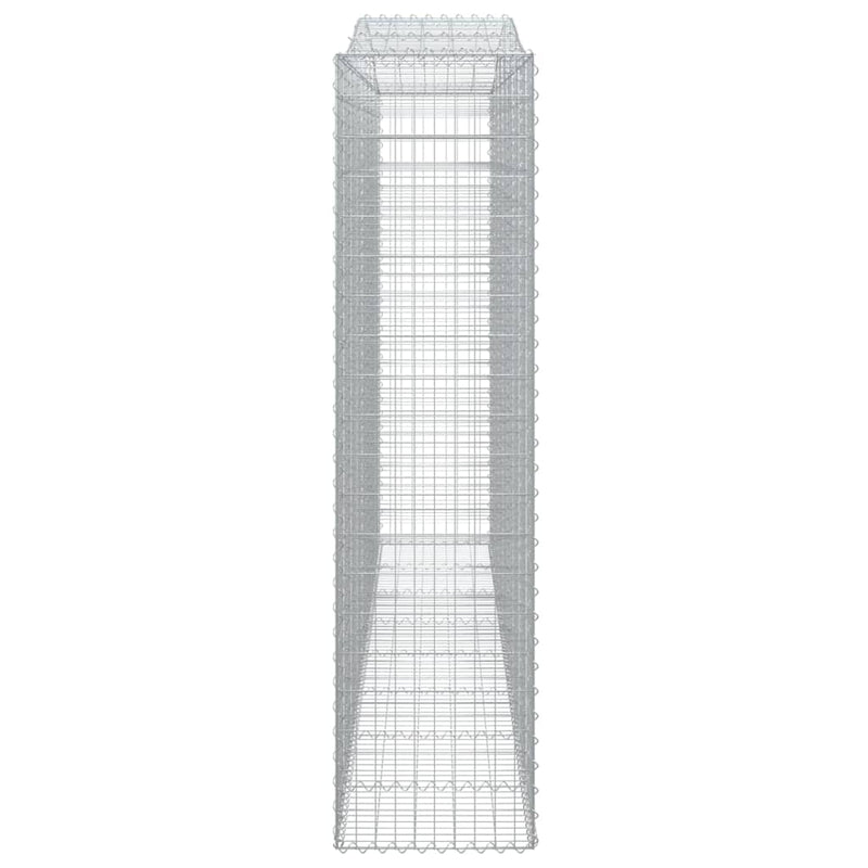 vidaXL 5 db íves horganyzott vas gabion kosár 400x50x200/220 cm