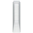 vidaXL 6 db íves horganyzott vas gabion kosár 400x50x200/220 cm