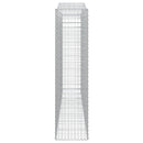 vidaXL 7 db íves horganyzott vas gabion kosár 400x50x200/220 cm