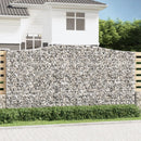 vidaXL 7 db íves horganyzott vas gabion kosár 400x50x200/220 cm