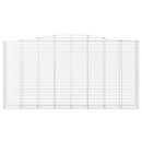 vidaXL 9 db íves horganyzott vas gabion kosár 400x50x200/220 cm