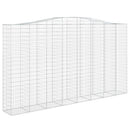 vidaXL 5 db íves horganyzott vas gabion kosár 400x50x220/240 cm