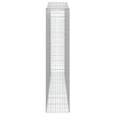 vidaXL 5 db íves horganyzott vas gabion kosár 400x50x220/240 cm