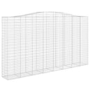 vidaXL 6 db íves horganyzott vas gabion kosár 400x50x220/240 cm