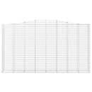vidaXL 6 db íves horganyzott vas gabion kosár 400x50x220/240 cm