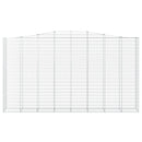 vidaXL 9 db íves horganyzott vas gabion kosár 400x50x220/240 cm