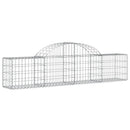 vidaXL 3 db íves horganyzott vas gabion kosár 200x30x40/60 cm