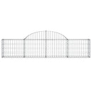 vidaXL 3 db íves horganyzott vas gabion kosár 200x30x40/60 cm