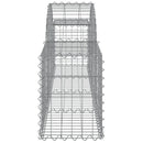 vidaXL 3 db íves horganyzott vas gabion kosár 200x30x40/60 cm