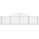 vidaXL 4 db íves horganyzott vas gabion kosár 200x30x40/60 cm