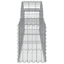 vidaXL 6 db íves horganyzott vas gabion kosár 200x30x40/60 cm