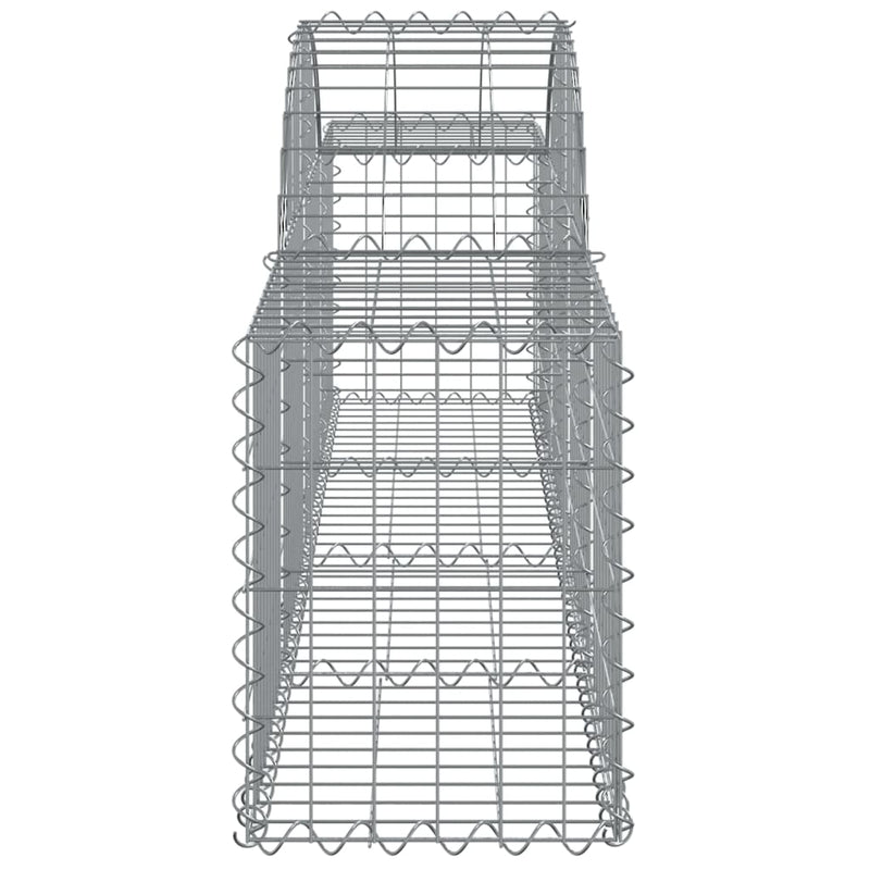 vidaXL 7 db íves horganyzott vas gabion kosár 200x30x40/60 cm