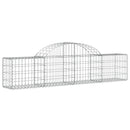vidaXL 8 db íves horganyzott vas gabion kosár 200x30x40/60 cm
