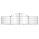 vidaXL 10 db íves horganyzott vas gabion kosár 200x30x40/60 cm