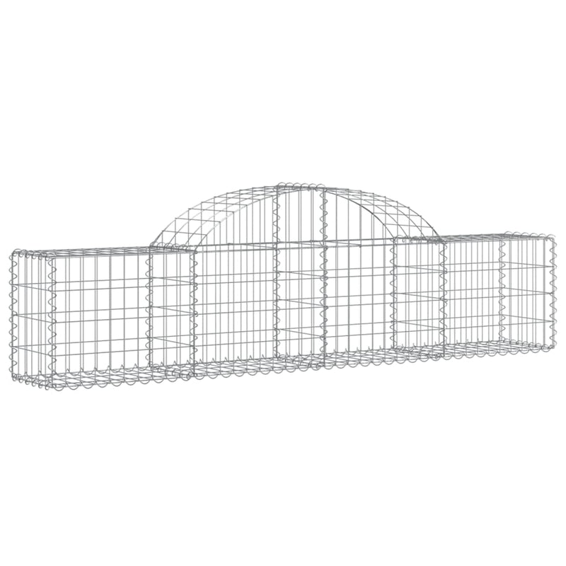 vidaXL 12 db íves horganyzott vas gabion kosár 200x30x40/60 cm